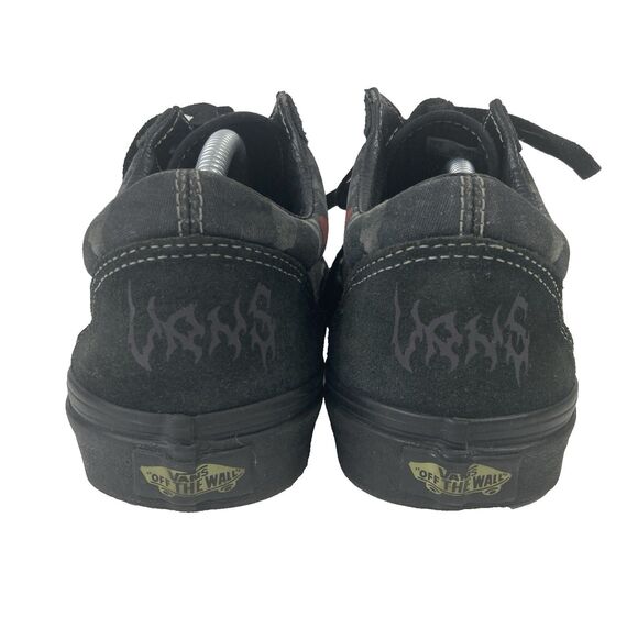 Vans Old Skool Midnight Shift Men's Sz 7.5 Black Gray Zombie/Ghoul Face Red Eyes - Picture 3 of 10